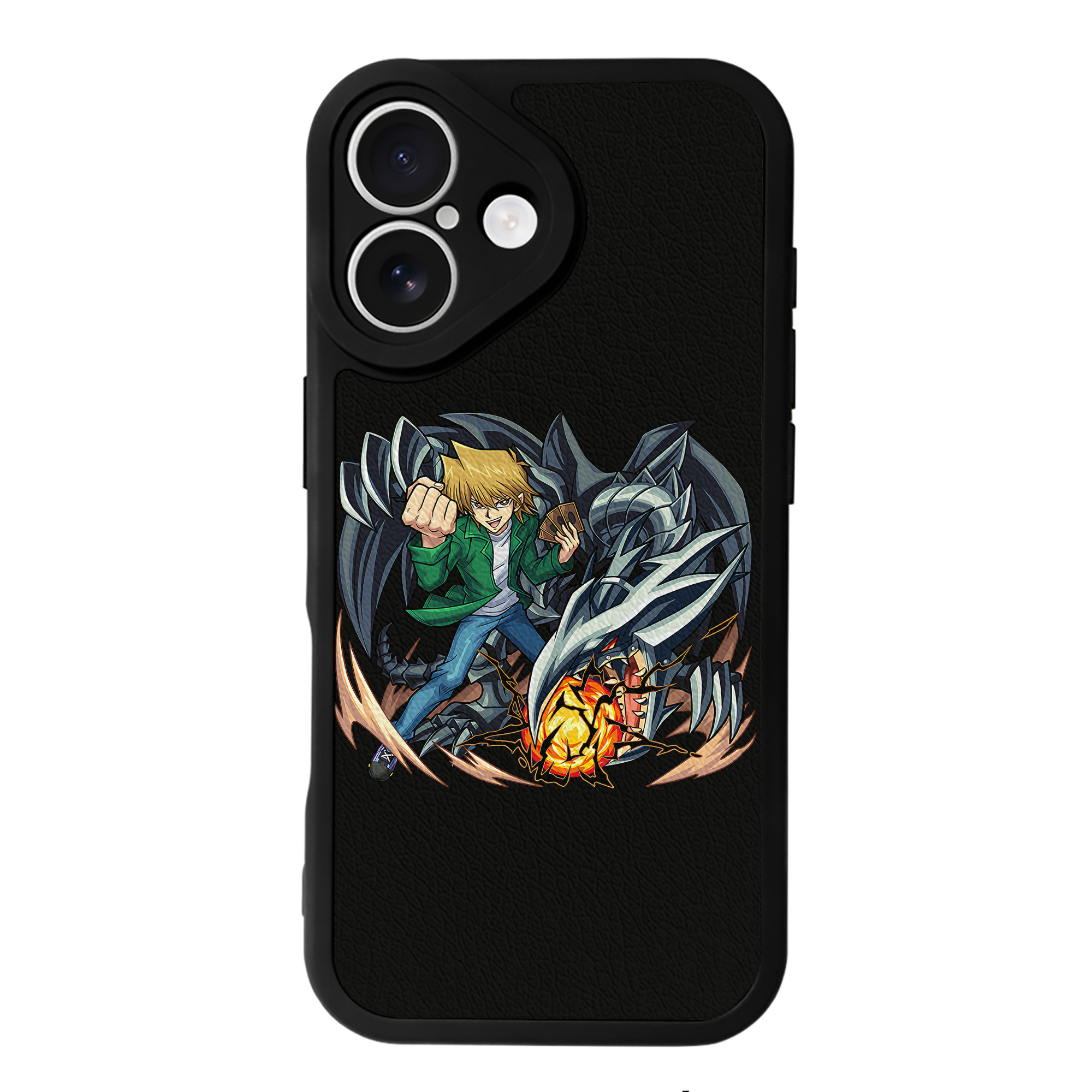 （画像用） 遊☆戯☆王 Yu-Gi-Oh! 【iPhone 16シリーズ対応】シリコンスマホケース（レザー調） 材質：シリコン